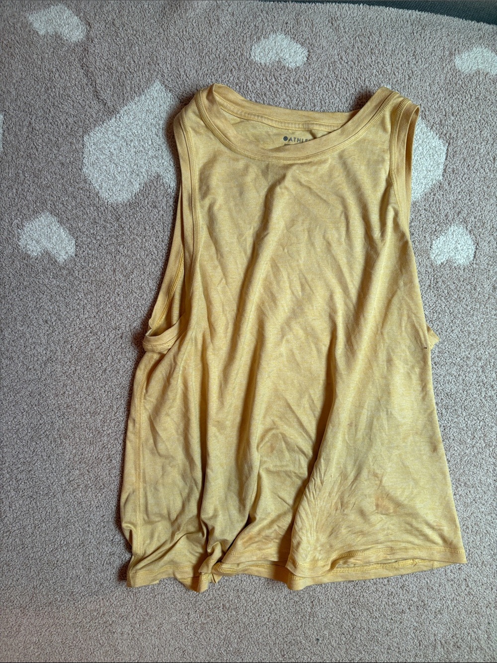 Athleta Soft Yellow Muscle Tank